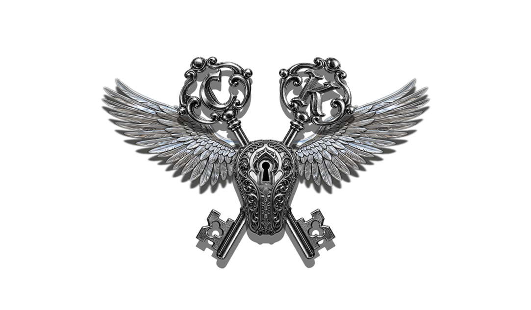 Chrome & Key Real Estate Group crest: winged crossed keys and a lock
